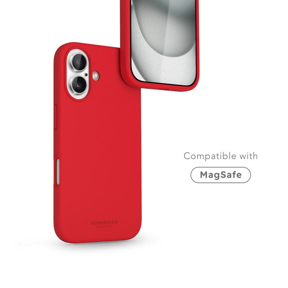 Vonmählen iPhone 16 Eco Silikone Cover - MagSafe Kompatibel - Firecracker