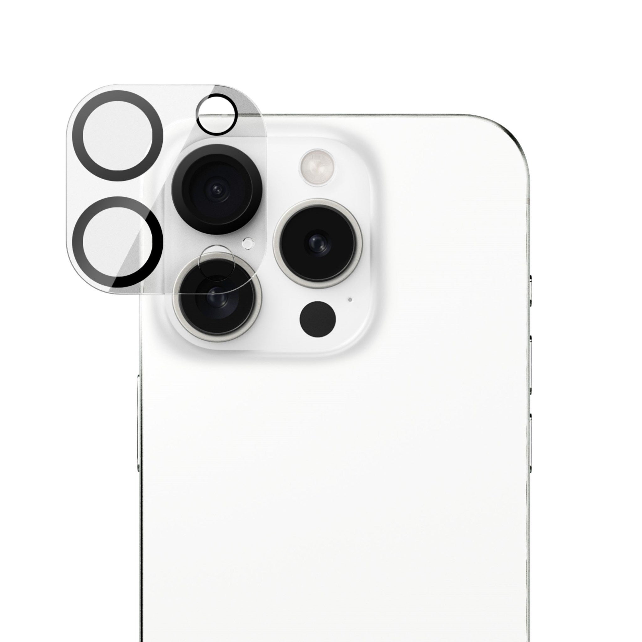 iPhone 16 Pro Vonmählen Beskyttelsesglas til Kameralinse - Gennemsigtig / Sort