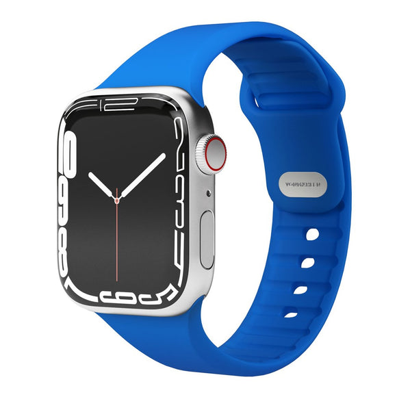 Apple Watch (42/44/SE/45/46/49mm) Vonmählen Classic Band 2 Genanvendt Silikone Rem - Blå