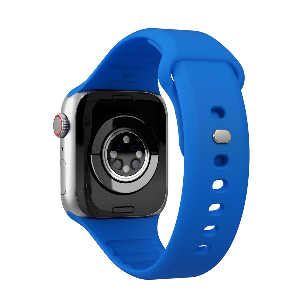 Apple Watch (42/44/SE/45/46/49mm) Vonmählen Classic Band 2 Genanvendt Silikone Rem - Blå