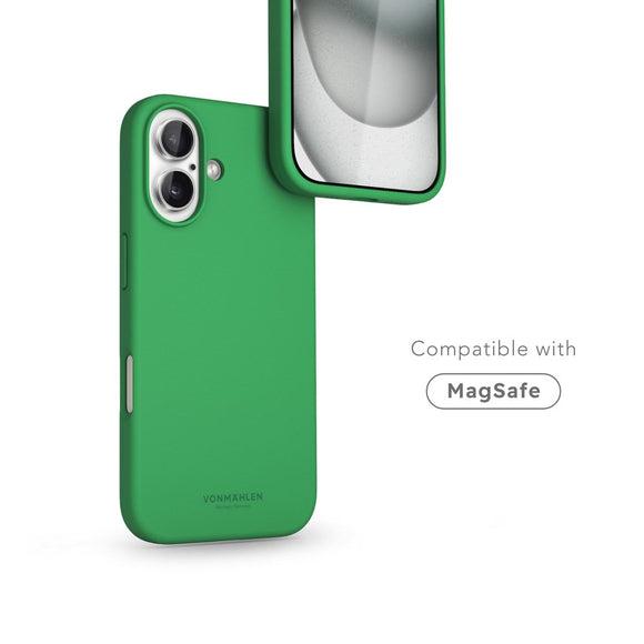 Vonmählen iPhone 16 Eco Silikone Cover - MagSafe Kompatibel - Green Haven