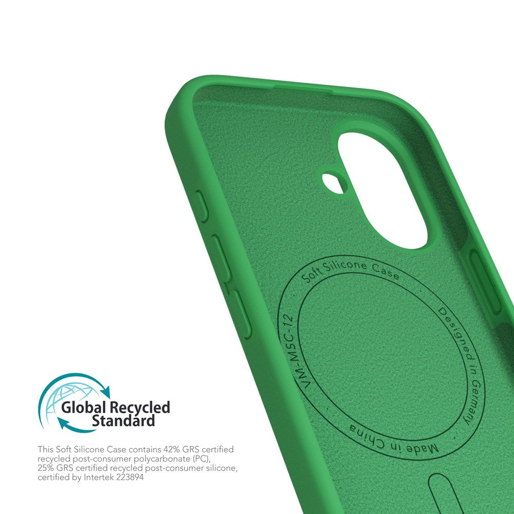 Vonmählen iPhone 16 Eco Silikone Cover - MagSafe Kompatibel - Green Haven