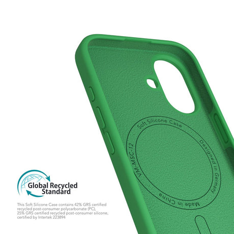 Vonmählen iPhone 16 Eco Silikone Cover - MagSafe Kompatibel - Green Haven