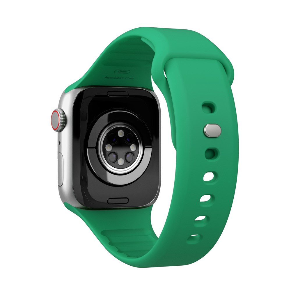Apple Watch (38/40/SE/41/42mm) Vonmählen Classic Band 2 Genanvendt Silikone Rem - Grøn