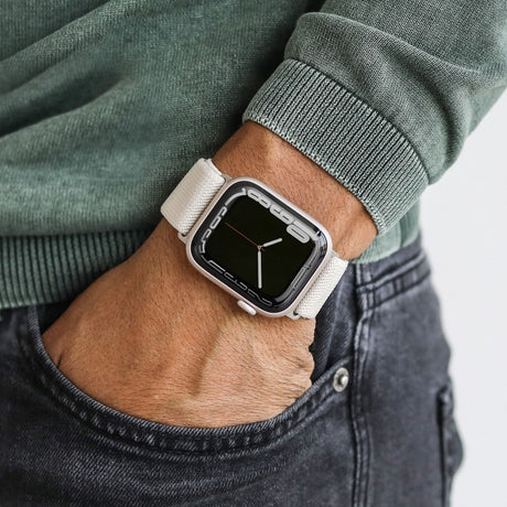 Apple Watch (42/44/SE/45/46/49mm) Vonmählen Classic Nylon Loop Rem - Cream