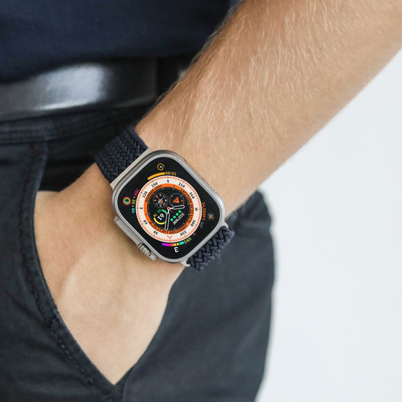Apple Watch (38/40/SE/41/42mm) Vonmählen Woven Loop Nylon Rem - Navy