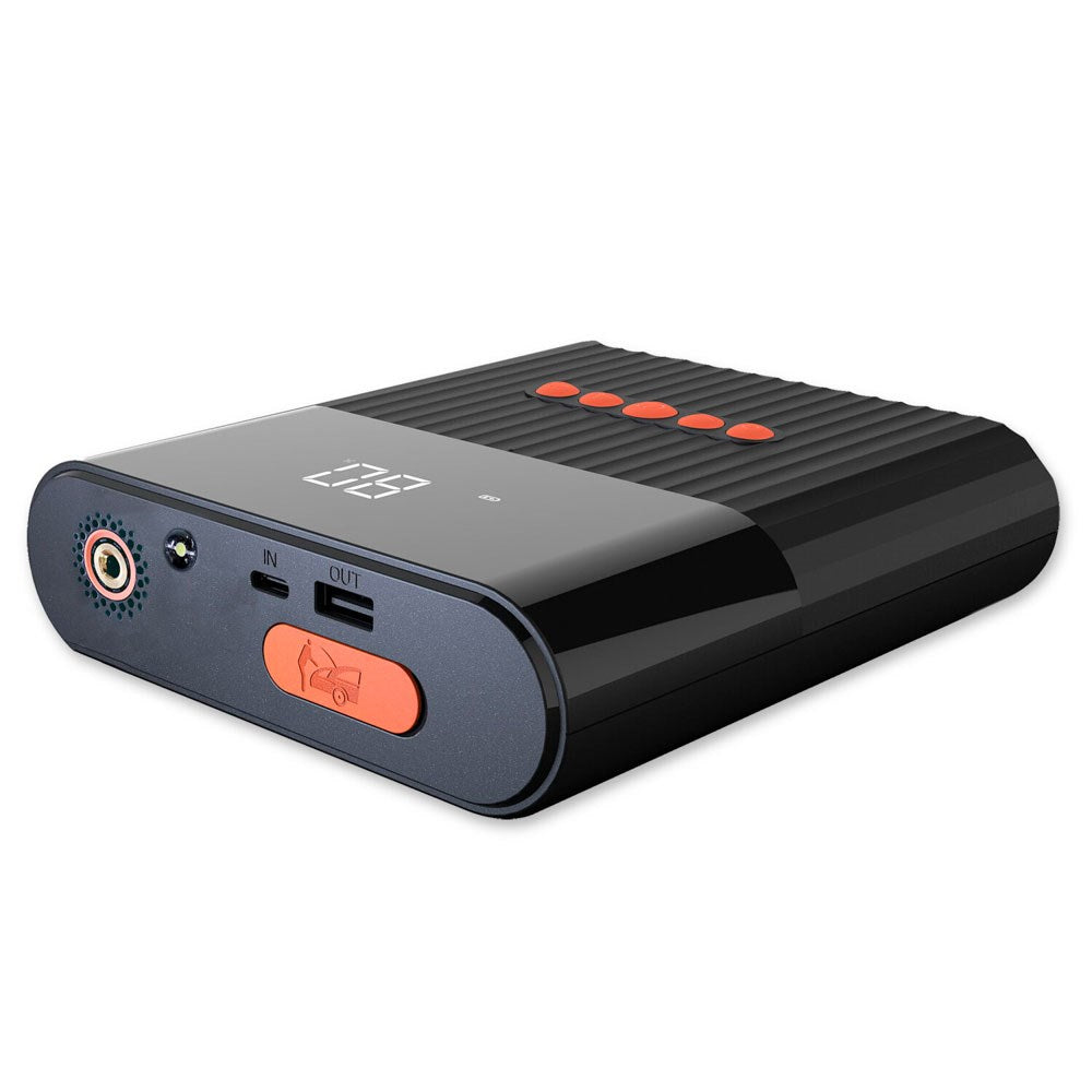 4smarts PitStop+ 8800mAh Powerbank m. Kompressor & Lygte - Sort