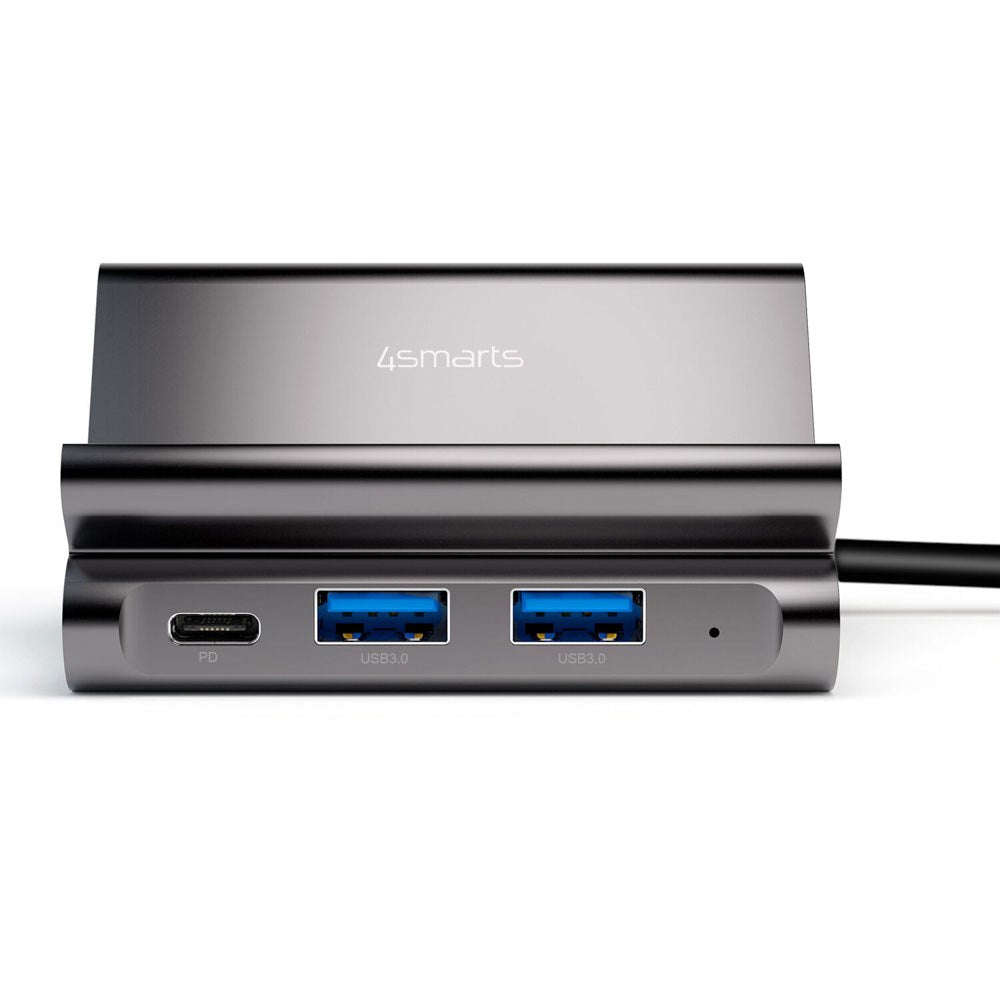 4smarts 7-i-1 USB-C Hub Universal Stander til Mobil & Tablet - Grå