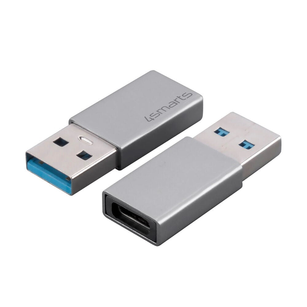 4smarts USB-C til USB-A Adapter - USB 3.0 - 2 Stk. - Grå