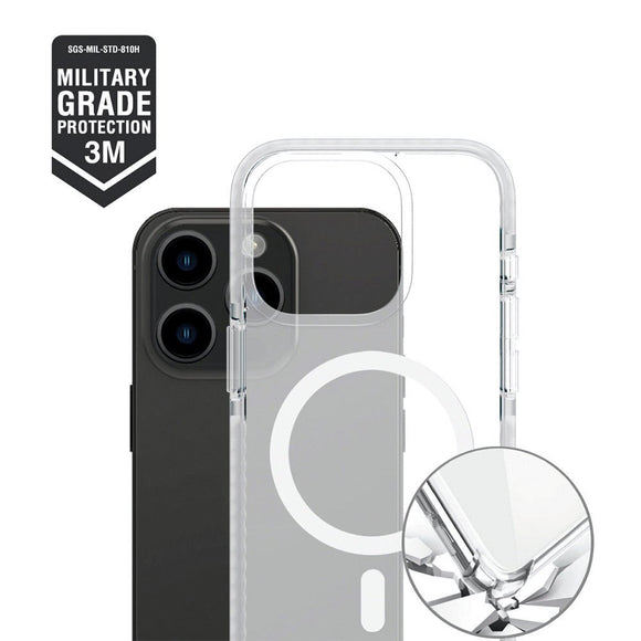 iPhone 15 Pro 4smarts Hybrid Guard Cover - MagSafe Kompatibel - Gennemsigtig / Hvid
