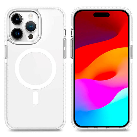 iPhone 15 Pro 4smarts Hybrid Guard Cover - MagSafe Kompatibel - Gennemsigtig / Hvid