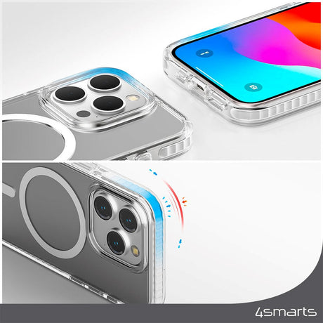 iPhone 15 Pro 4smarts Hybrid Guard Cover - MagSafe Kompatibel - Gennemsigtig / Hvid