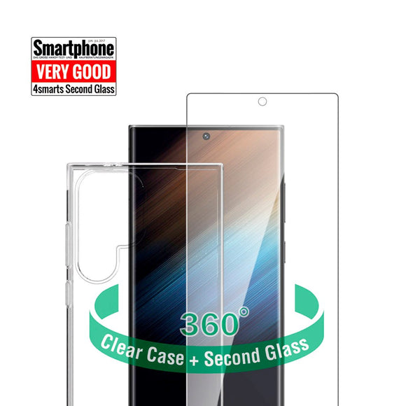 Samsung Galaxy S24 Ultra 4smarts Second Glass X-Pro 360° Protection Set (Cover + Skærmbeskyttelse)