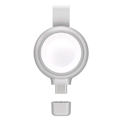 4smarts MFi Fast Charger til Apple Watch - Sølv / Hvid