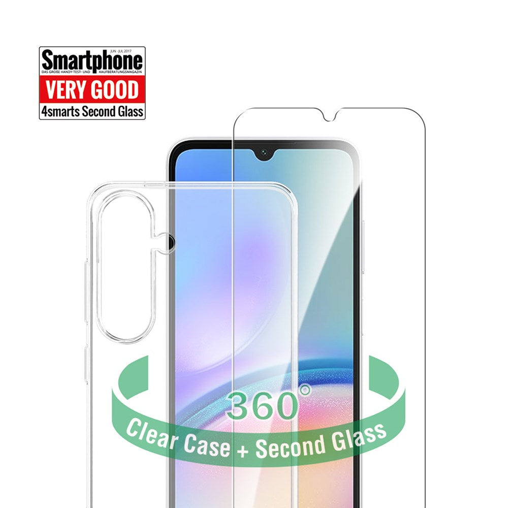 Samsung Galaxy A05s 4smarts Second Glass X-Pro 360° Protection Set (Cover + Skærmbeskyttelse)
