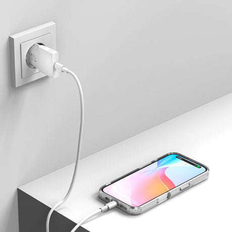 iPhone 16 Pro Max 4smarts Premium Starter Set - MagSafe Cover, Beskyttelse til Skærm og Kameralinse & 30W Vægoplader - Gennemsigtig / Hvid