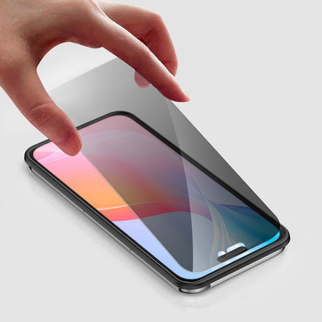iPhone 16 4smarts Second Glass Privacy Skærmbeskyttelse m. Monteringsramme - Case Friendly - Gennemsigtig