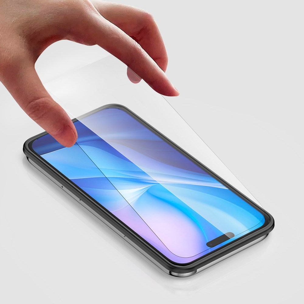 iPhone 16 Pro 4smarts Second Glass Skærmbeskyttelse m. Monteringsramme - Case Friendly - Gennemsigtig