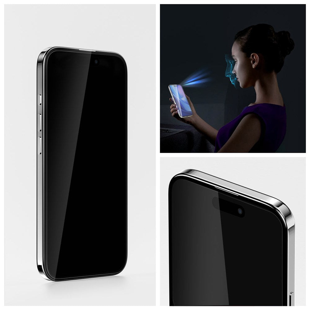 iPhone 16 Pro Max 4smarts Second Glass Skærmbeskyttelse m. Monteringsramme - Case Friendly - Gennemsigtig