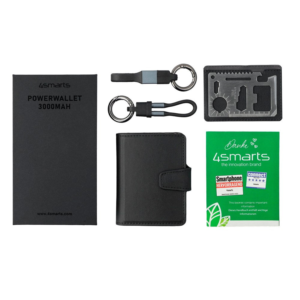 4Smarts PowerBank Wallet 3000 mAh - Sort
