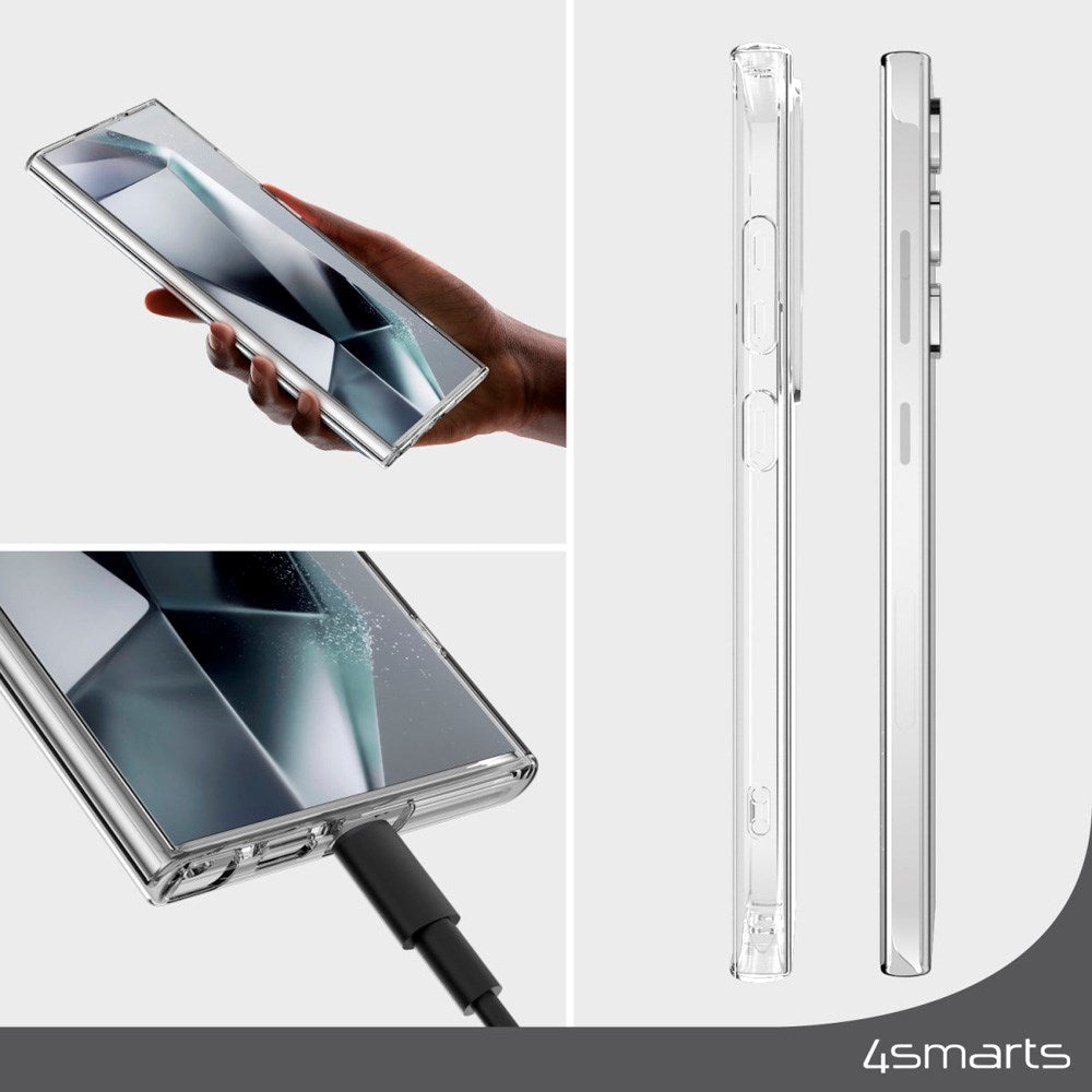 Samsung Galaxy S25 Ultra 4Smarts 360° Protection Set m. Cover & Skærmbeskyttelsesglas - Gennemsigtig