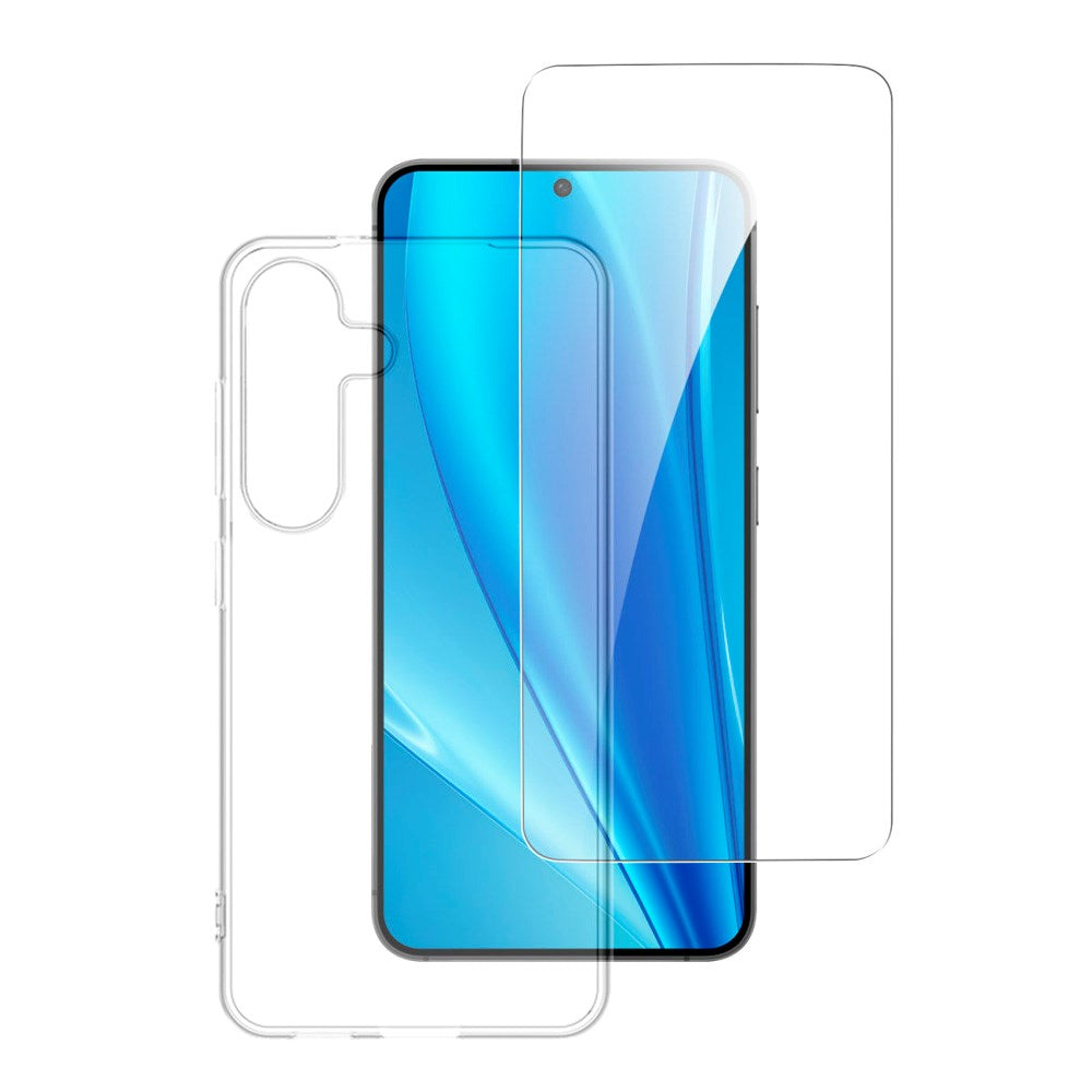 Samsung Galaxy S25 4Smarts 360° Protection Set m. Cover & Skærmbeskyttelsesglas - Gennemsigtig