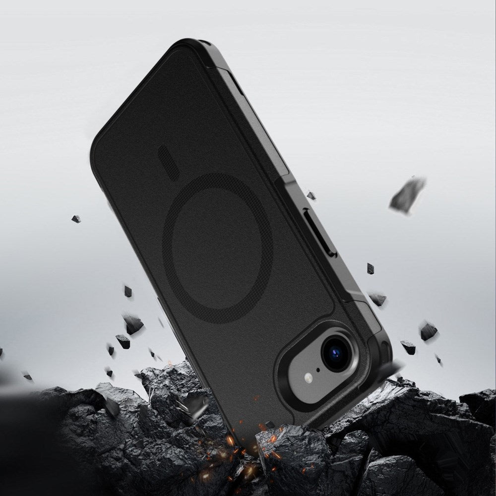 iPhone 17e / 16e 4smarts Defend Hybrid Cover - MagSafe Kompatibel - Sort