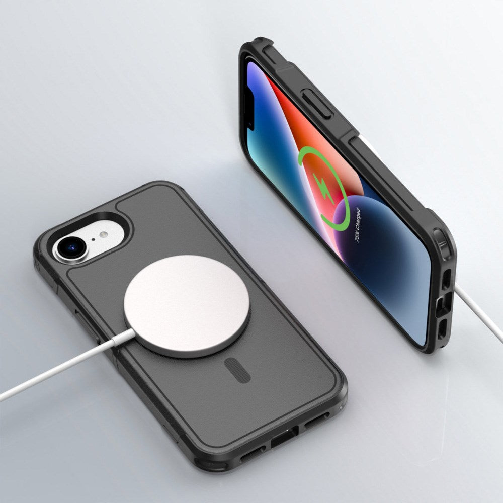 iPhone 17e / 16e 4smarts Defend Hybrid Cover - MagSafe Kompatibel - Sort