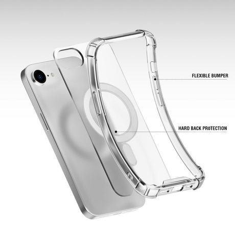iPhone 17e / 16e 4smarts Ibiza Hybrid Cover - MagSafe Kompatibel - Gennemsigtig