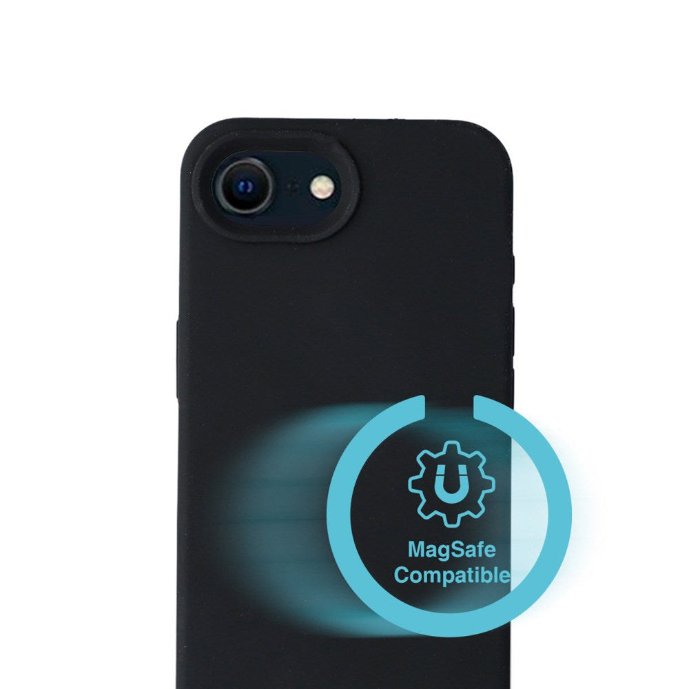 iPhone 17e / 16e 4smarts Silikone Cover - MagSafe Kompatibel - Sort