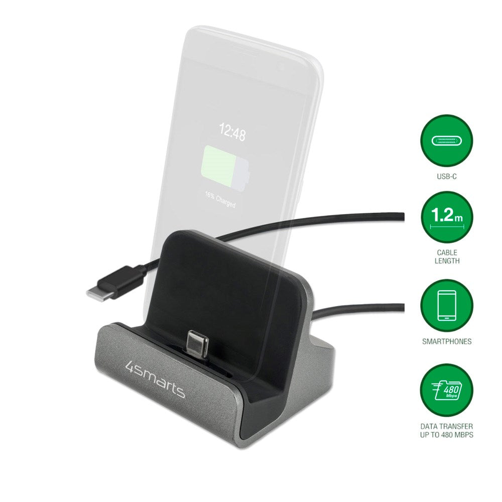 4smarts 60W Opladningsstation USB-C - Grå