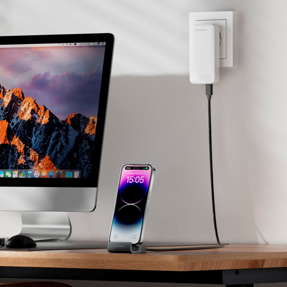 4smarts 60W Opladningsstation USB-C - Grå