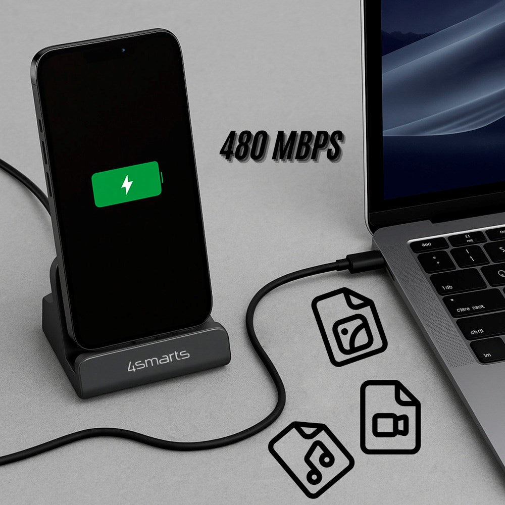 4smarts 60W Opladningsstation USB-C - Grå