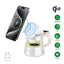 4smarts 3-i-1 Trådløs Oplader m. Indbygget Lys & Bluetooth til Smartphone / Smartwatch / AirPods - MagSafe / Qi2 Kompatibel - Hvid