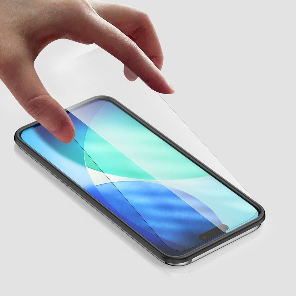 iPhone Air 4Smarts Second Glass Skærmbeskyttelse m. Monteringsramme - Case Friendly - Gennemsigtig