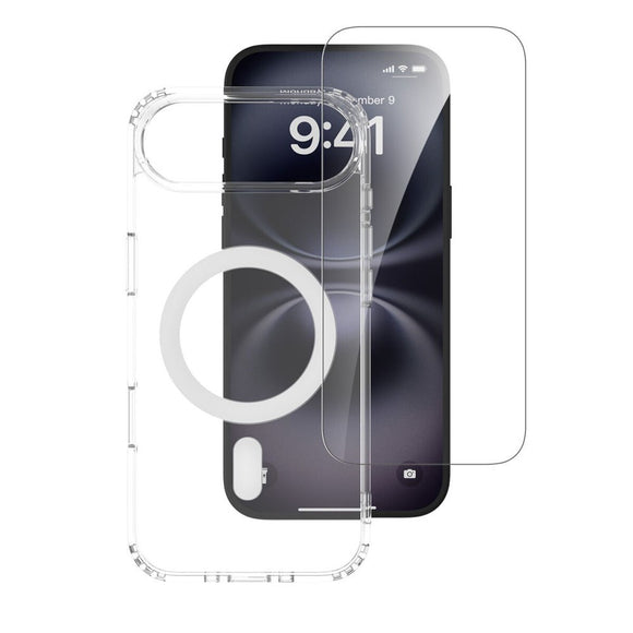 iPhone Air 4Smarts 360° Protection Set m. Cover & Skærmbeskyttelsesglas - MagSafe Kompatibel - Gennemsigtig