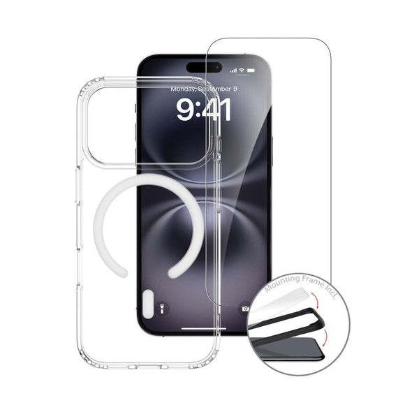 iPhone 17 Pro 4Smarts 360° Protection Set m. Cover & Skærmbeskyttelsesglas - MagSafe Kompatibel - Gennemsigtig