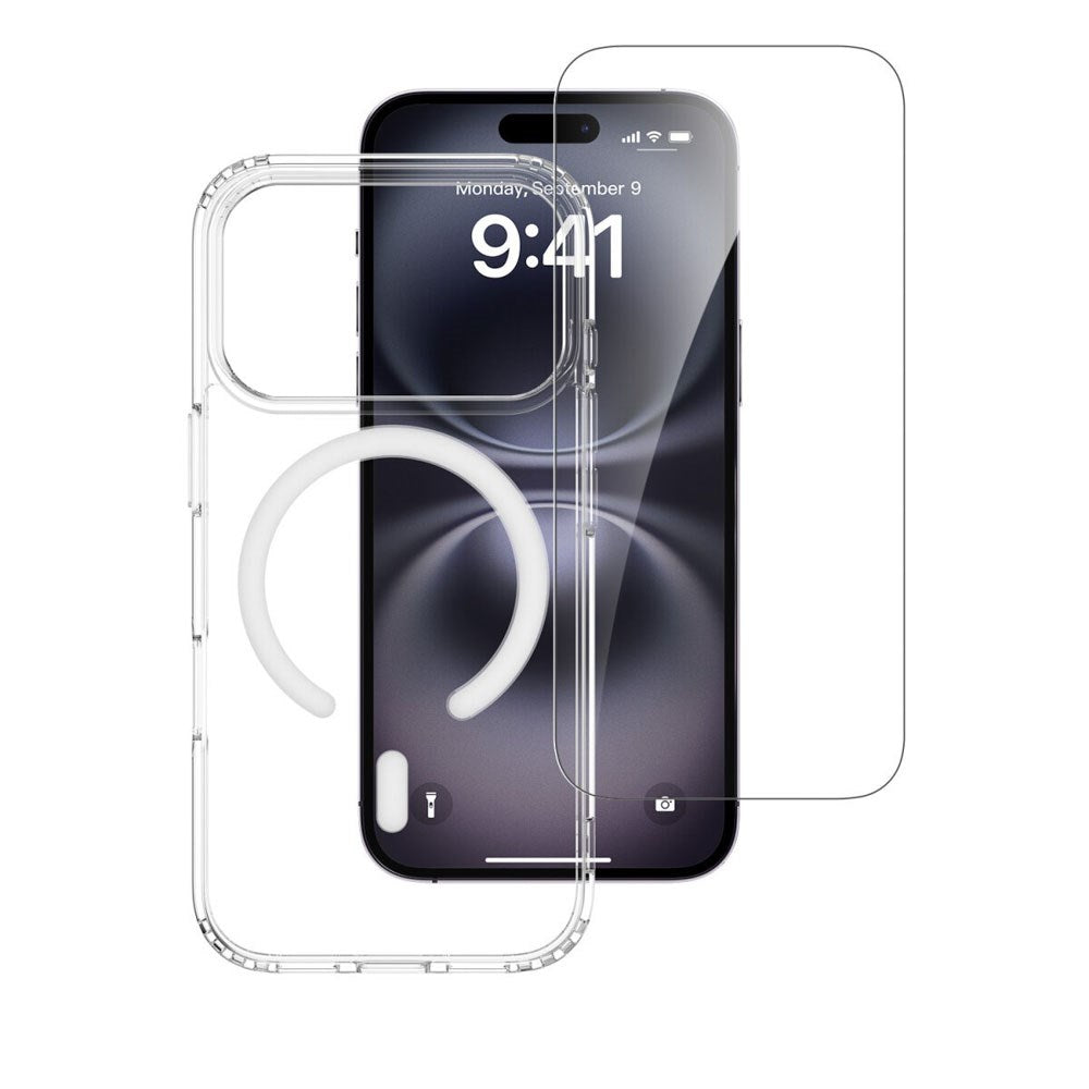 iPhone 17 Pro 4Smarts 360° Protection Set m. Cover & Skærmbeskyttelsesglas - MagSafe Kompatibel - Gennemsigtig