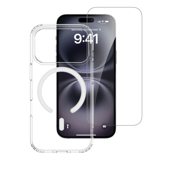iPhone 17 Pro 4Smarts 360° Protection Set m. Cover & Skærmbeskyttelsesglas - MagSafe Kompatibel - Gennemsigtig