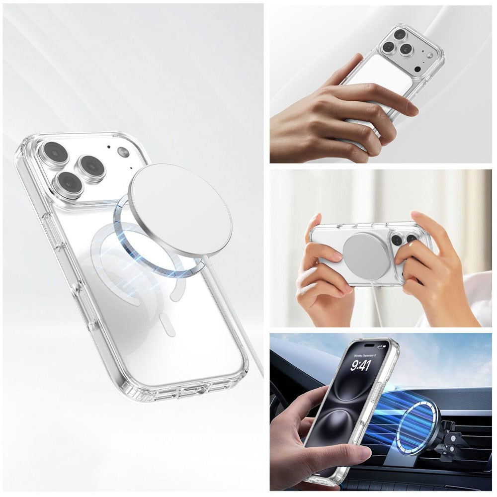 iPhone 17 Pro Max 4Smarts 360° Protection Set m. Cover & Skærmbeskyttelsesglas - MagSafe Kompatibel - Gennemsigtig