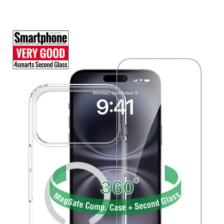 iPhone 17 Pro Max 4Smarts 360° Protection Set m. Cover & Skærmbeskyttelsesglas - MagSafe Kompatibel - Gennemsigtig