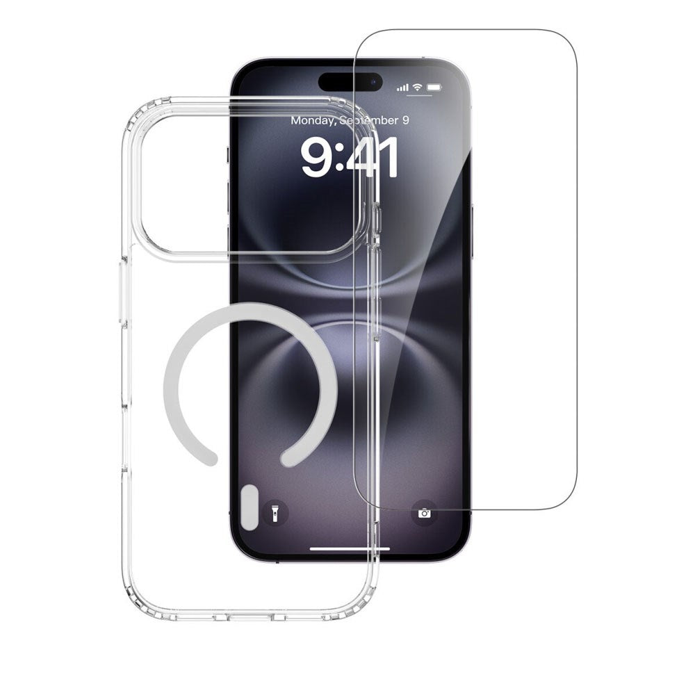 iPhone 17 Pro Max 4Smarts 360° Protection Set m. Cover & Skærmbeskyttelsesglas - MagSafe Kompatibel - Gennemsigtig
