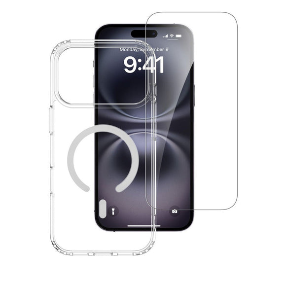 iPhone 17 Pro Max 4Smarts 360° Protection Set m. Cover & Skærmbeskyttelsesglas - MagSafe Kompatibel - Gennemsigtig