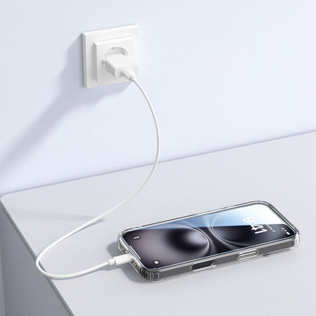 iPhone 17 4Smarts 3-i-1 Premium Starter Set - MagSafe Cover, Skærmbeskyttelse & 20W Vægoplader - Gennemsigtig / Hvid