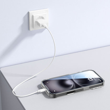 iPhone 17 Pro 4Smarts 3-i-1 Premium Starter Set - MagSafe Cover, Skærmbeskyttelse & 20W Vægoplader - Gennemsigtig / Hvid