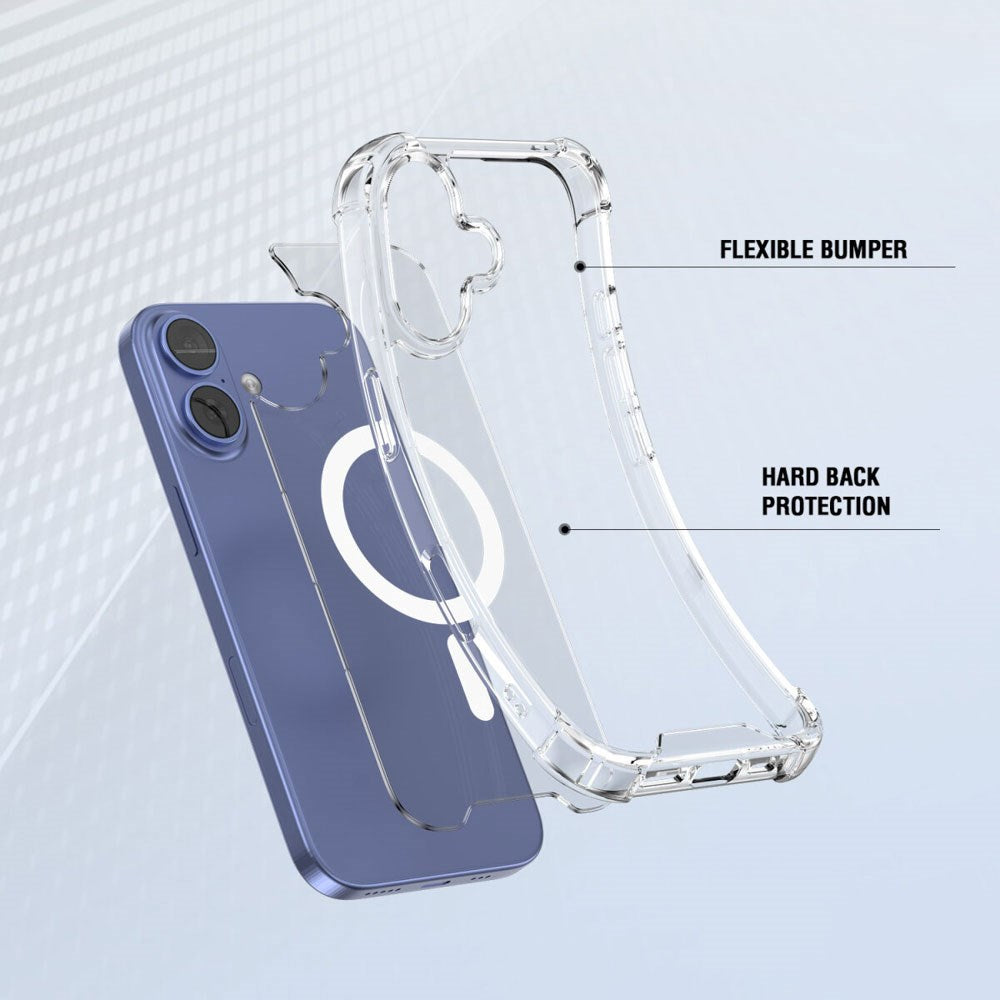 iPhone 17 4Smarts IBIZA Hybrid Cover - MagSafe Kompatibel - Gennemsigtig