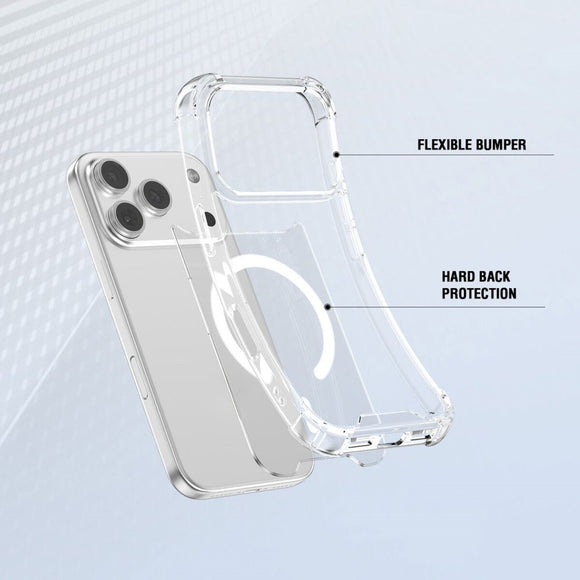 iPhone 17 Pro 4Smarts IBIZA Hybrid Cover - MagSafe Kompatibel - Gennemsigtig