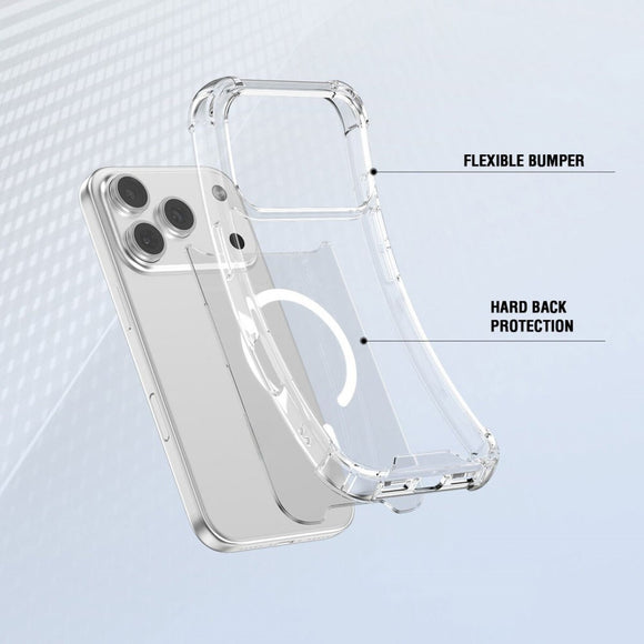 iPhone 17 Pro Max 4Smarts IBIZA Hybrid Cover - MagSafe Kompatibel - Gennemsigtig