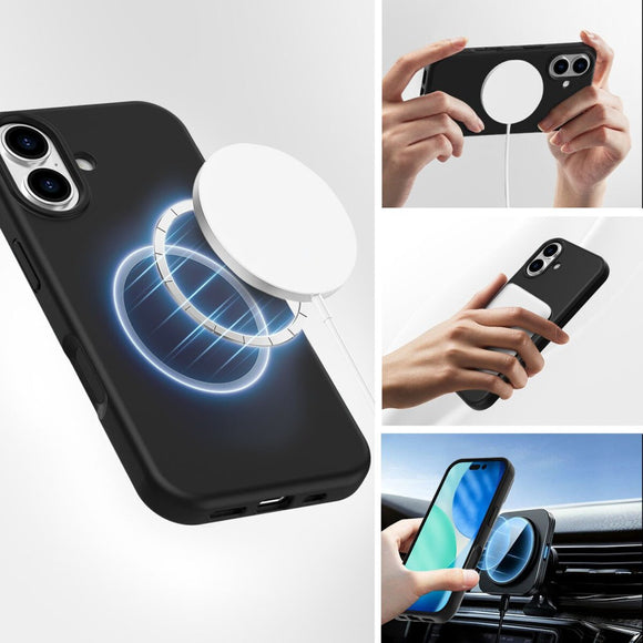 iPhone 17 4Smarts Silikone Cover - MagSafe Kompatibel - Sort