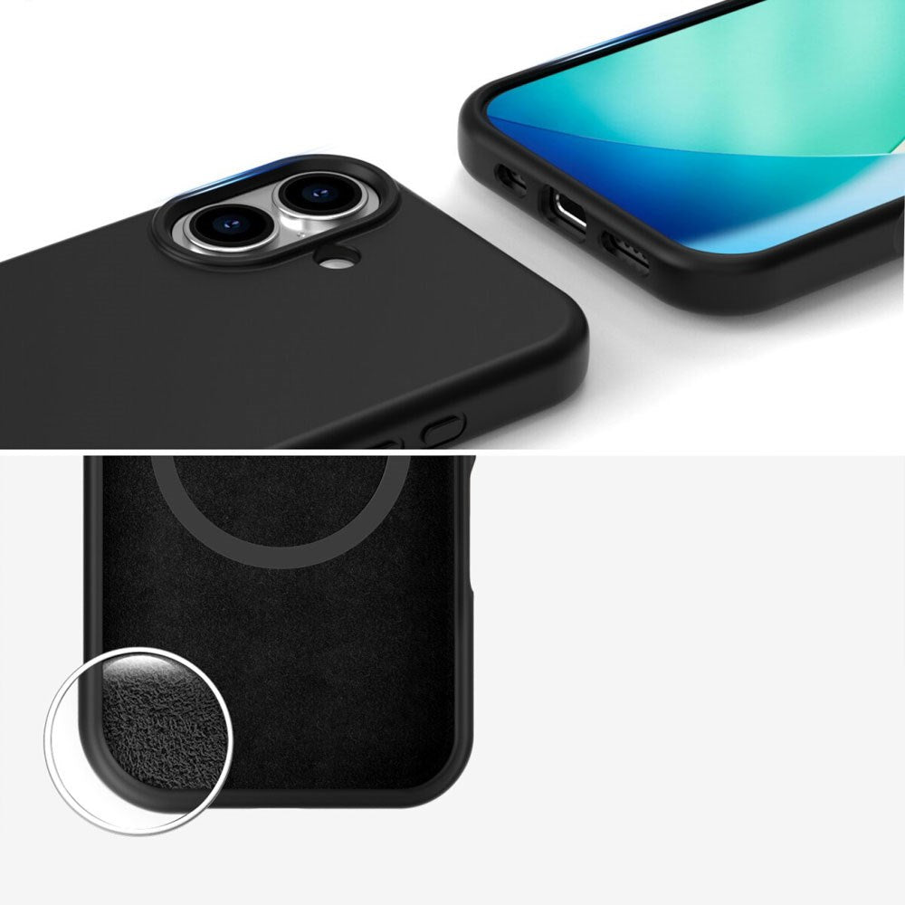 iPhone 17 4Smarts Silikone Cover - MagSafe Kompatibel - Sort